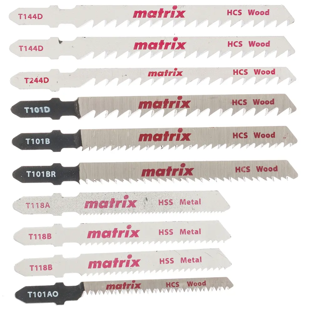 Набор пилок для лобзика универсальных Matrix T-SET1001, 10 шт STLM-2013487