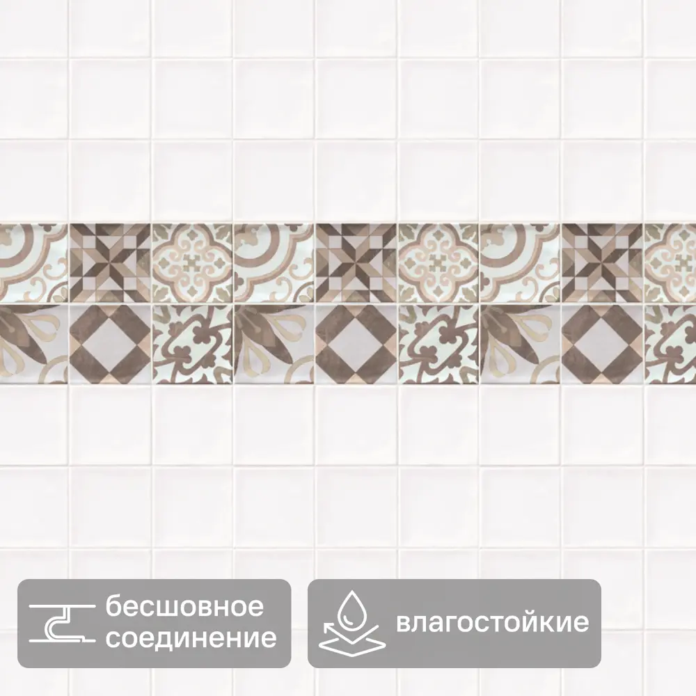 Панель ПВХ Николь серый 2700x375x8 мм 1.0125 м² VENTA STLM-2118095