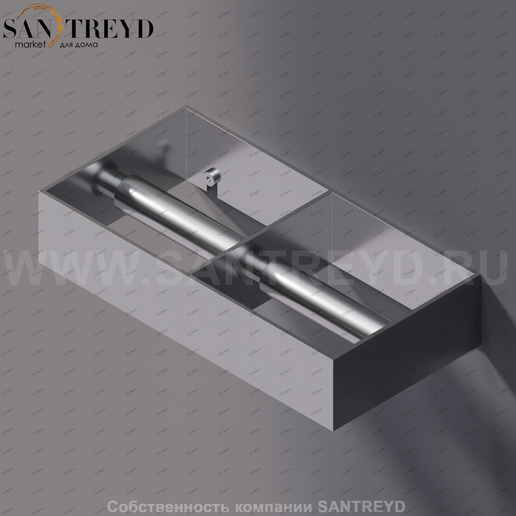 Agape 369 Двойной держатель для туалетной бумаги хромированный A369220A