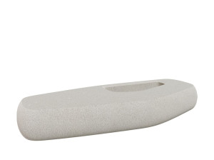 Бетонная скамейка со встроенным плантатором