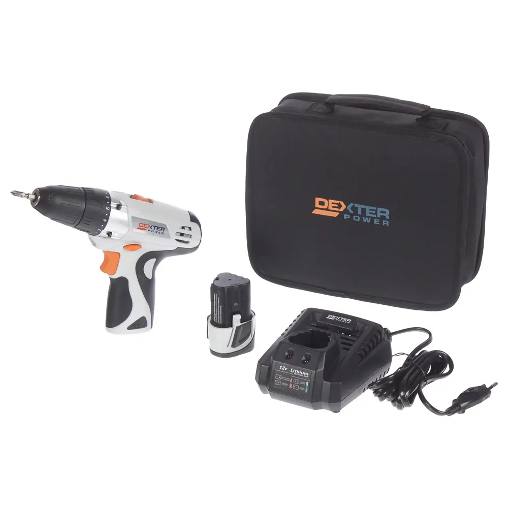 Шуруповерт аккумуляторный Dexter Power, 12 В Li-ion 1.3 Ач STLM-2205313 - Вид №5