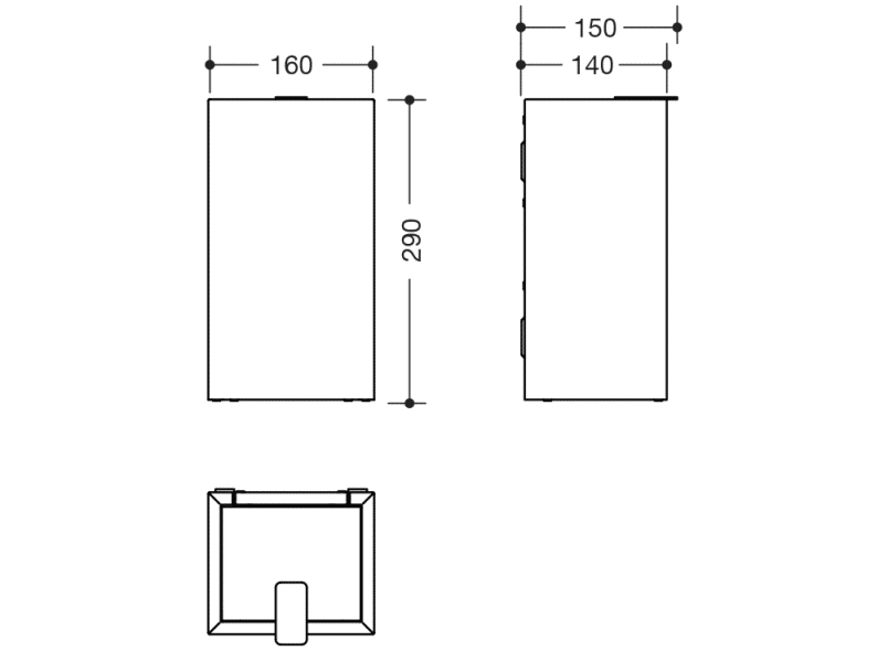 900.05.005XA Санитарная мусорная корзина HEWI System 900 - Вид №1