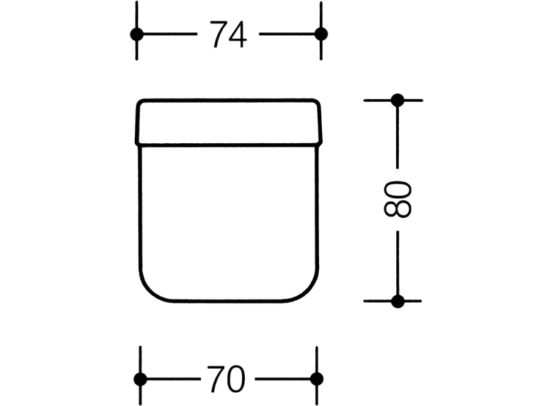 801.04.020 Стакан, плоское дно HEWI Serie 477/801  - Вид №22