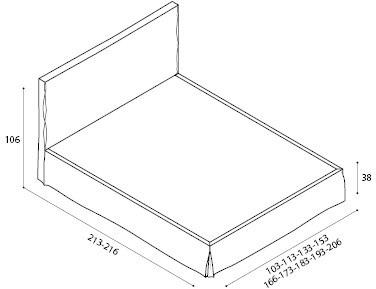 Chaarme Letti Мягкая кровать со съемным покрытием sun-id-1387433 - Вид №4