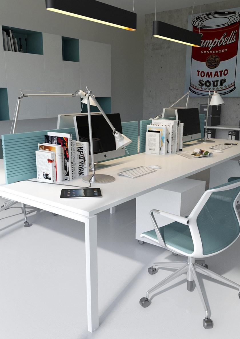 Elitable Стол из лакированного дерева с системой прокладки кабелей Eco sun-id-1462378 - Вид №2