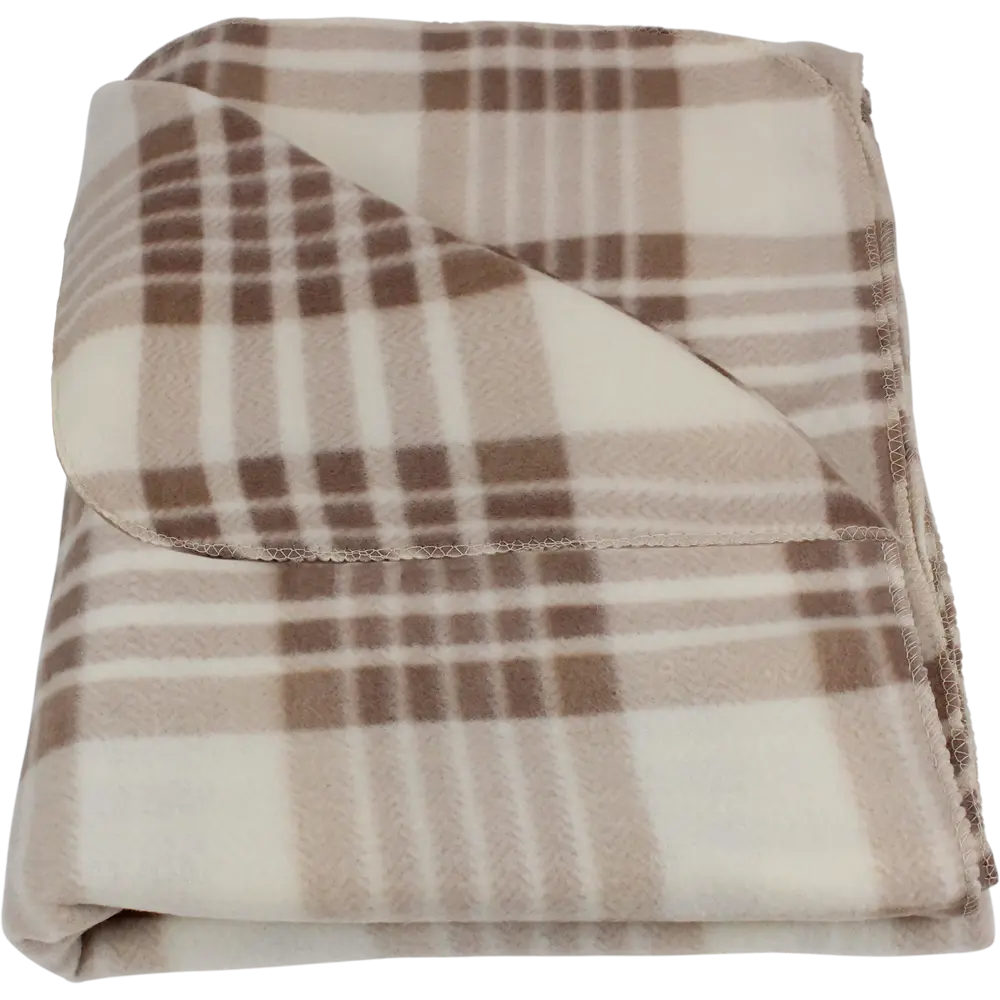 Плед Basic 130x170 см флис цвет коричневый Santreyd STLM-2060729 - Вид №1