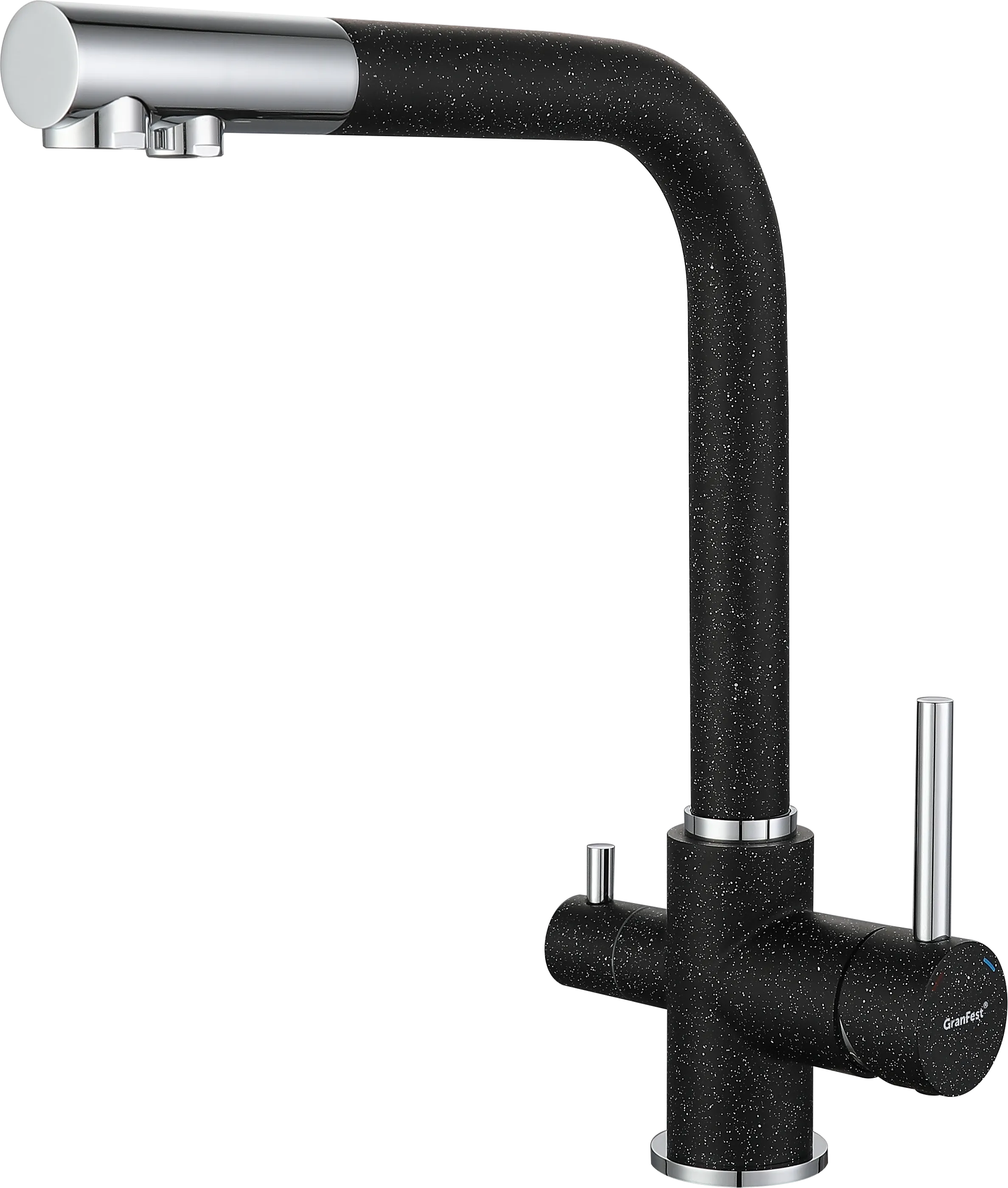 Кухонный смеситель 3611 черный GranFest 