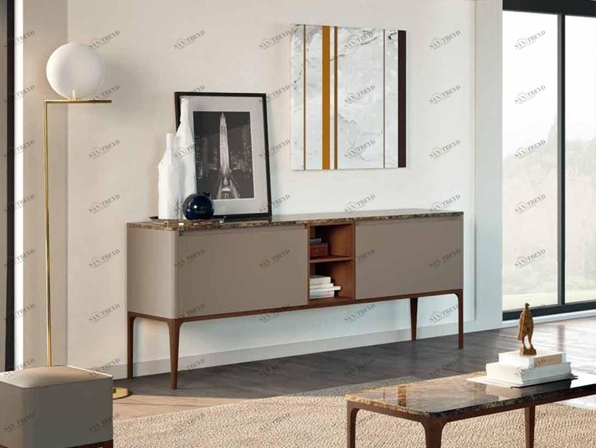 Mobiltesino Буфет из лакированного ясеня с распашными дверцами Suite sun-id-1454909