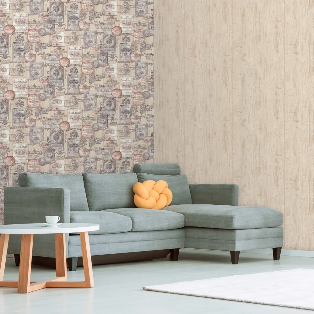 Обои флизелиновые Euro Decor Bordeaux темно-бежевый 1.06 м ED7220-02 88762121 STLM-2178748 - Вид №3
