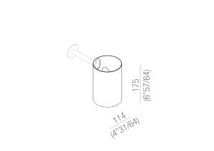 Круглая душевая головка из нержавеющей стали Agape SQUARE ARCH-00101280 - Вид №4