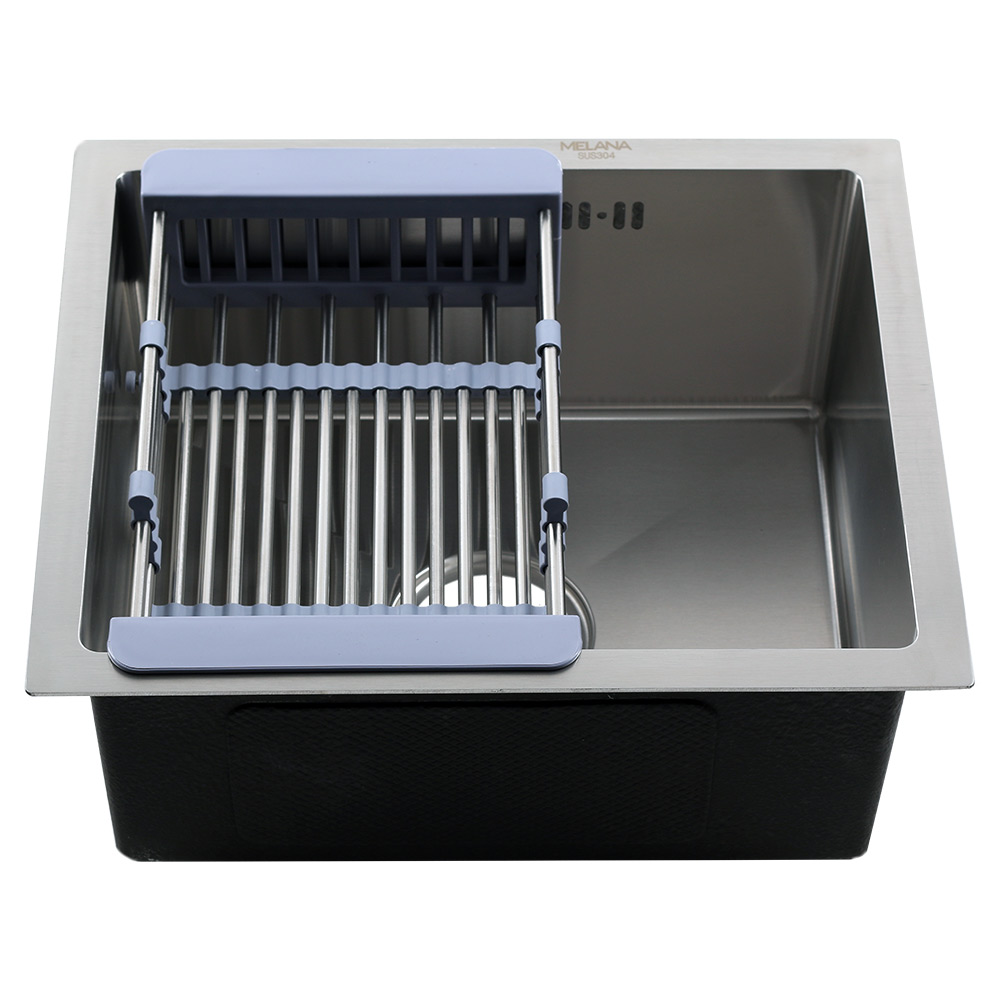 Мойка H4538 MELANA ProfLine 3,0/200 САТИН врезная прямоугольная с коландером H4538 H4538 сатин