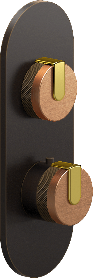 E-8026-R1BRGE0-L1PB-OB-T Планка M-Series с 2 ручками - Внешняя часть GRAFF MOD+