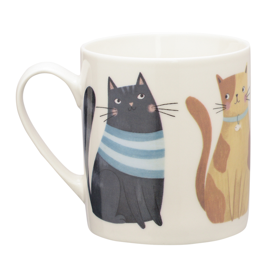 P_0059.599BC Кружка cosy cats Коты 340 мл Price&Kensington  - Вид №3