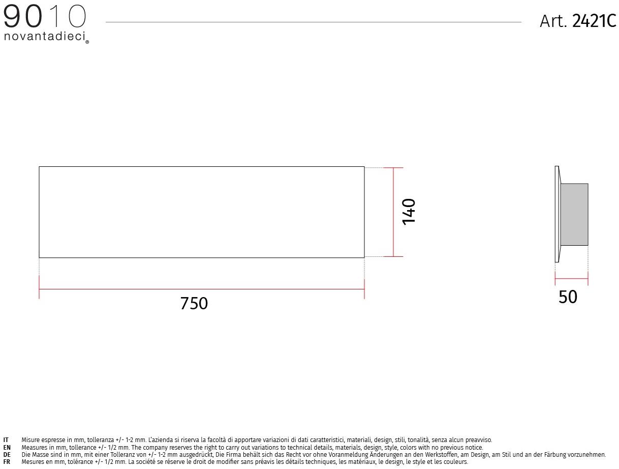 9010 novantadieci Светодиодный настенный светильник из cristaly®  2421c  - Вид №2