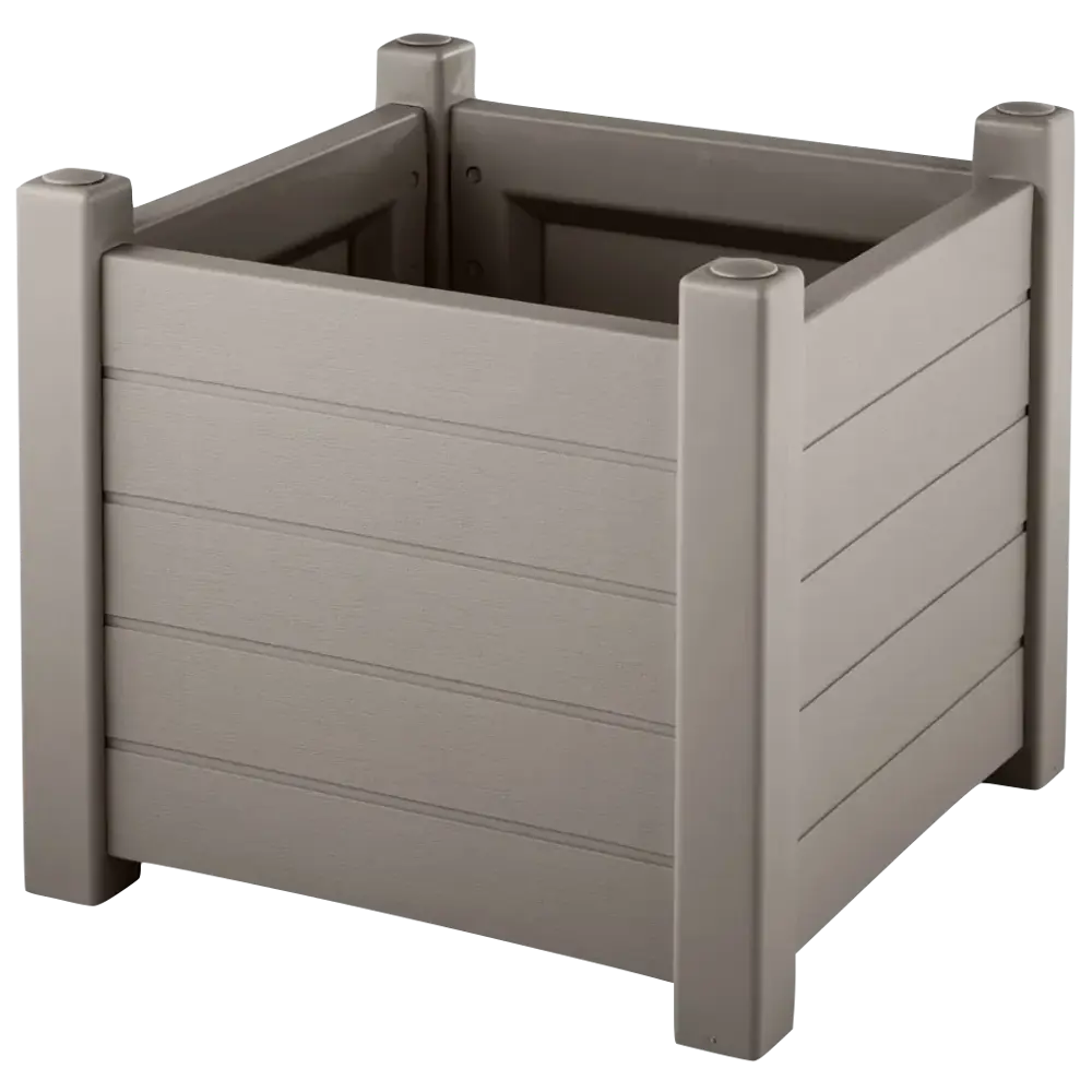 Кашпо Прованс 50х50х48 см v45 л пластик серый Santreyd STLM-2210984