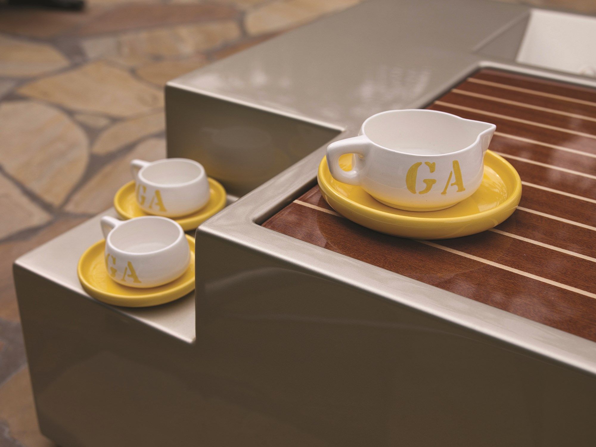 Квадратный садовый столик с подносом Longhi Loveluxe ARCH-00090944 - Вид №5