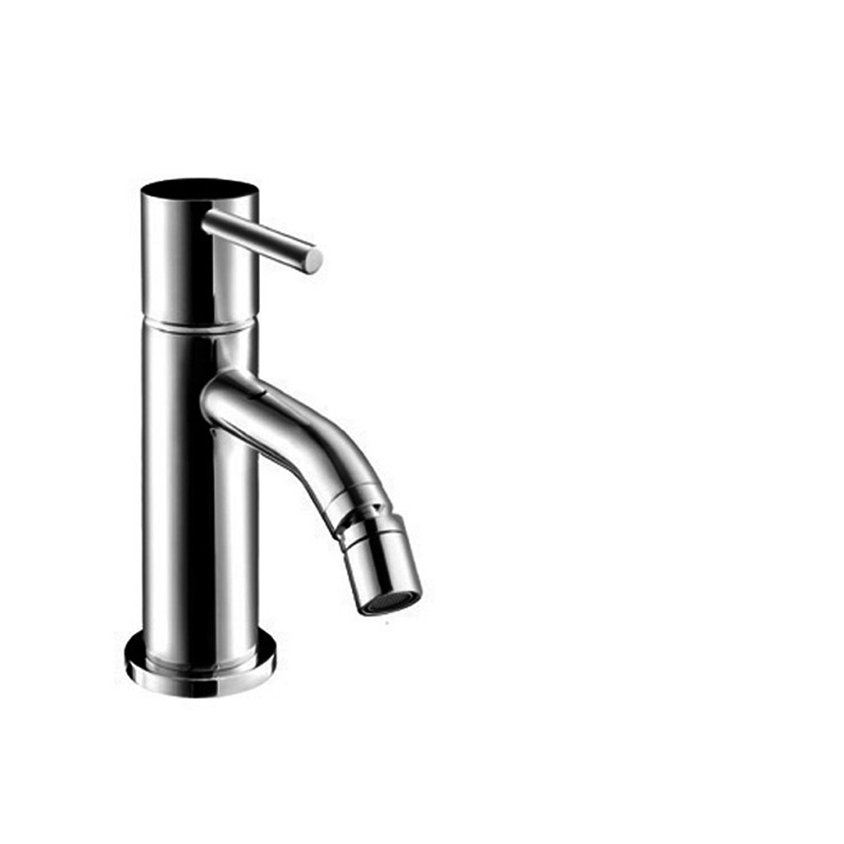 2808WF  Смеситель для биде на 1 отверстие - SMALLвылет 11,5 см ручка ограничитель потока воды до 5 л/мин при 3 бар видимый аэратор подводка без донного клапана Fantini Rubinetti NOSTROMO НЕРЖАВЕЮЩАЯ СТАЛЬ 