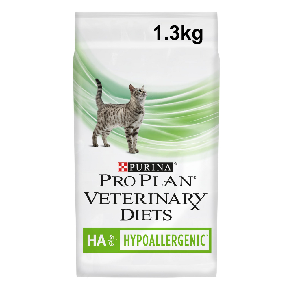 ПР0033156*4 Корм для кошек Veterinary Diets HA St/Ox для снижения пищевой непереносимости, сух. 1,3кг (упаковка - 4 шт) Pro Plan 
