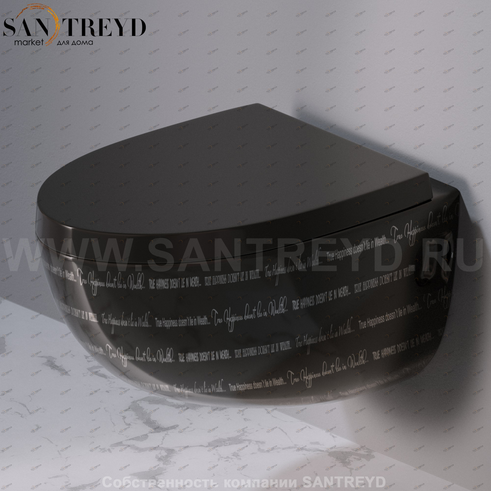 S511421P Подвесной унитаз настенный Черный A. e T. Italia OVAL Италия AeT ITALIA