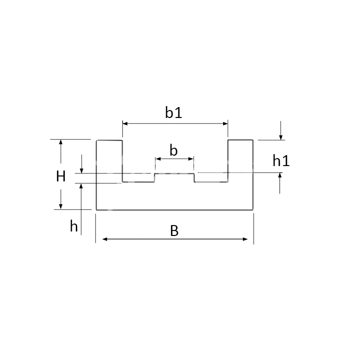 IS4379 Направляющая для цепи 10B-1 тип 1E H=20 L=2000 ISKRA  - Вид №1