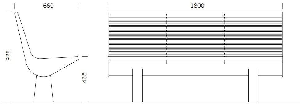 BENKERT BANKE Скамья из нержавеющей стали с подлокотниками Siardo sun-id-1396969 - Вид №3