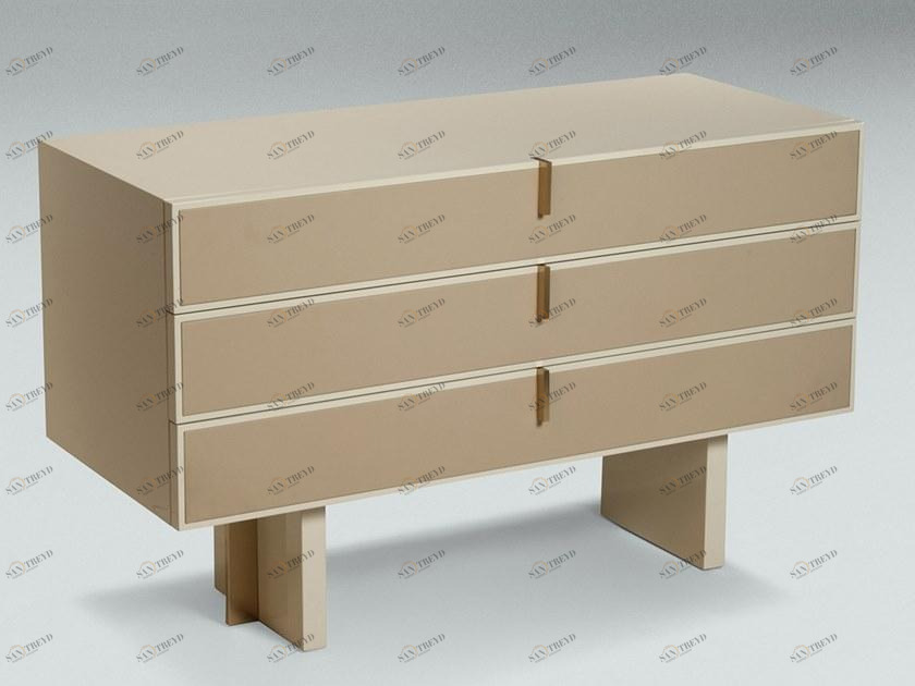 Paolo Castelli Лакированный комод из мдф и воловьей кожи Fine sun-id-1397979