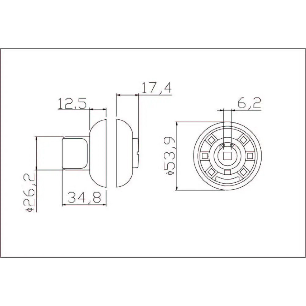 Накладка-фиксатор EDSON для межкомнатных дверей в стиле никель 85165124 STLM-0059265 - Вид №3