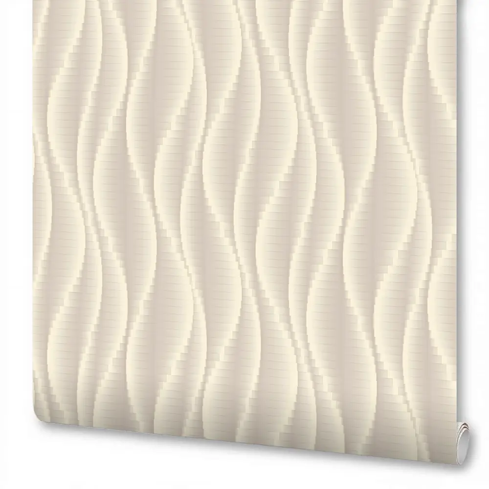 Обои NEW AGE Tempo бежевые флизелиновые с геометрическим узором 89389773 STLM-1571408