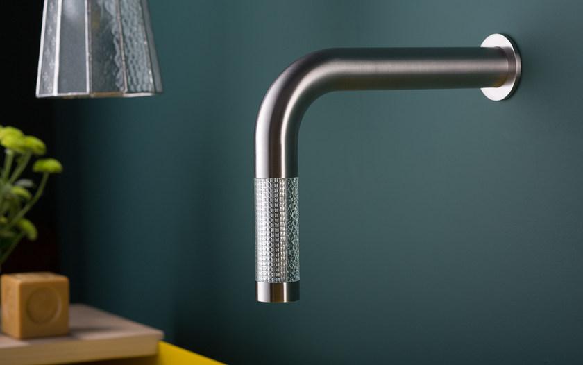 MINA Излив на стену из нержавеющей стали и стекла для умывальника Revitrum 12551 - Вид №3