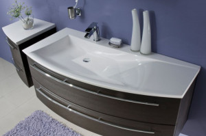 WUA361209R(722/161) Puris Crescendo, тумба под раковину 1200 мм правая, цвет белый высокоглянцевый