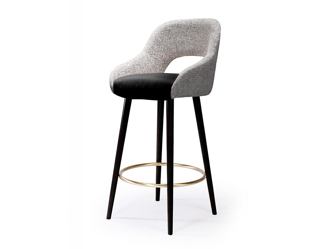 Тканевый мягкий табурет с подставкой для ног со спинкой Mambo Unlimited Ideas ARCH-00048094