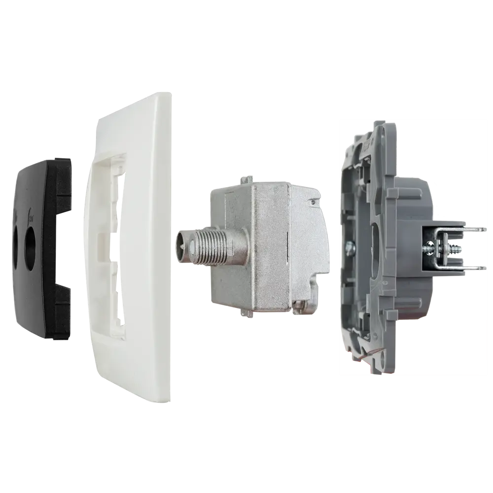 Розетка TV-SAT Legrand Etika двухкабельная цвет антрацит STLM-2177900 - Вид №5