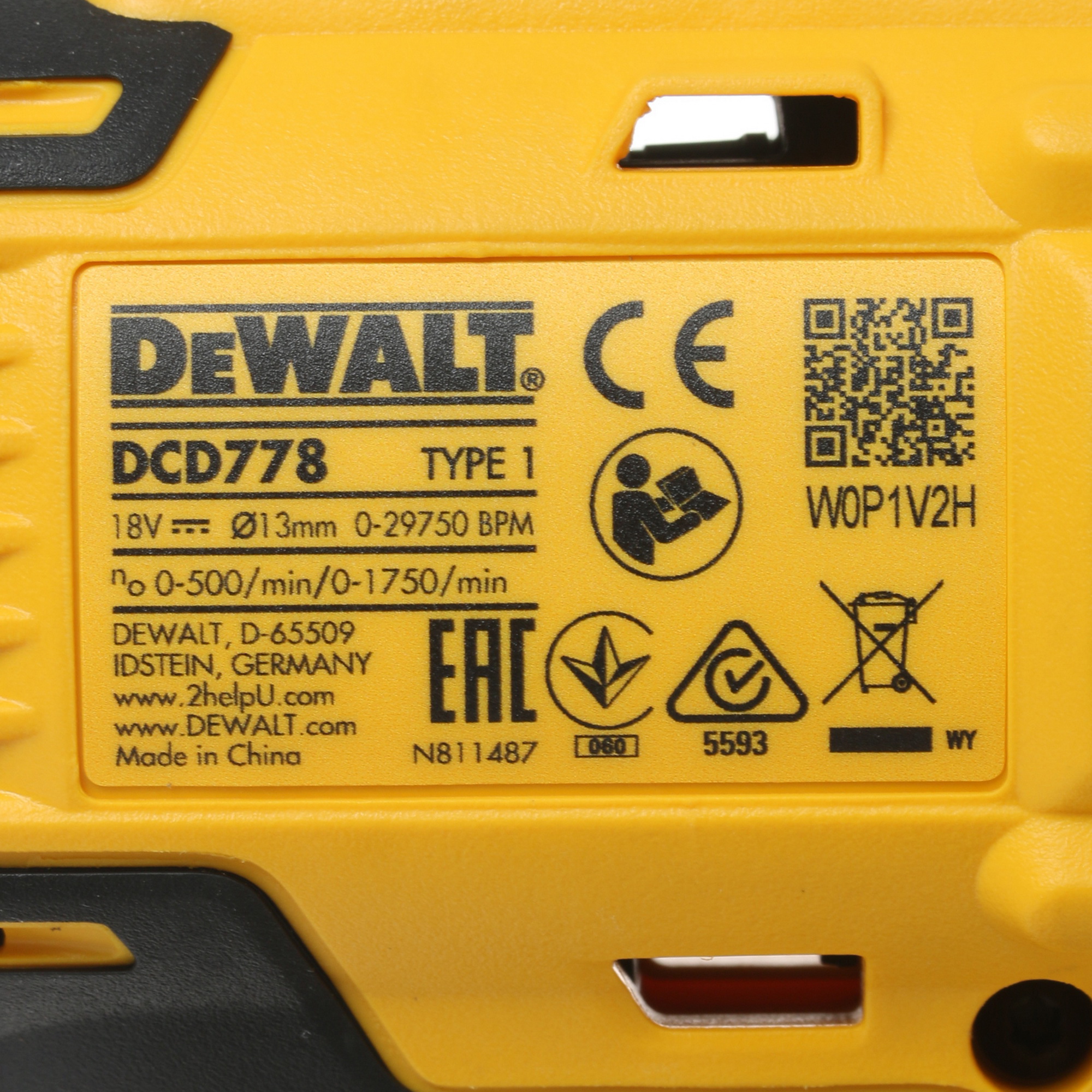 Дрель-шуруповерт DeWalt DCD778D2T-QW XR FLEXVOLТ 18/54V 5344673 STDN-0025184 - Вид №2