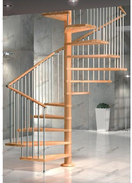 MOBIROLO Винтовая лестница из бука квадратного плана sun-id-1418608