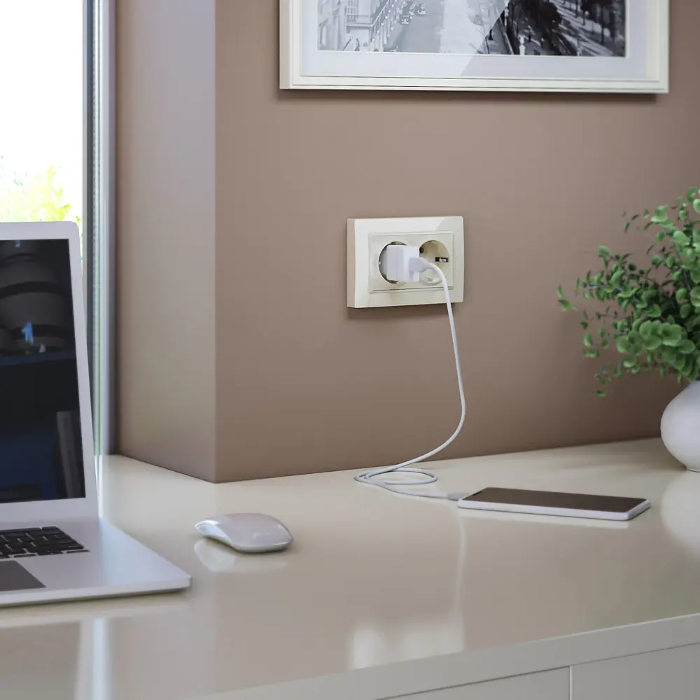 Рамка для двойной розетки Werkel Snabb Basic цвет слоновая кость STLM-2162405 - Вид №1