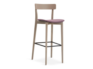 Высокий стул из бука с мягким сиденьем