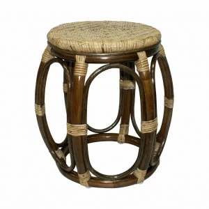 Табурет из ротанга коричневый Drum ЭКО ДИЗАЙН ПЛЕТЕНАЯ 009734 Бежевый;коричневый