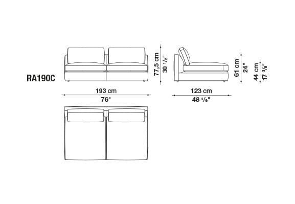 Ткань диван B&B Italia Ричард ARCH-00082196 - Вид №50