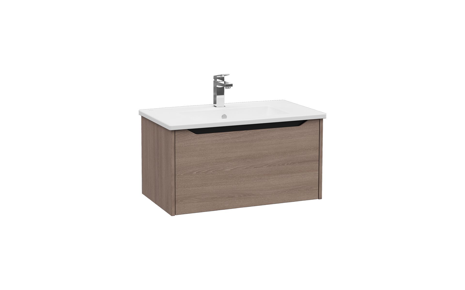 Подвесной шкаф для умывальника со встроенной раковиной с ящиками VitrA Bathrooms Integra Square ARCH-00116357 - Вид №5