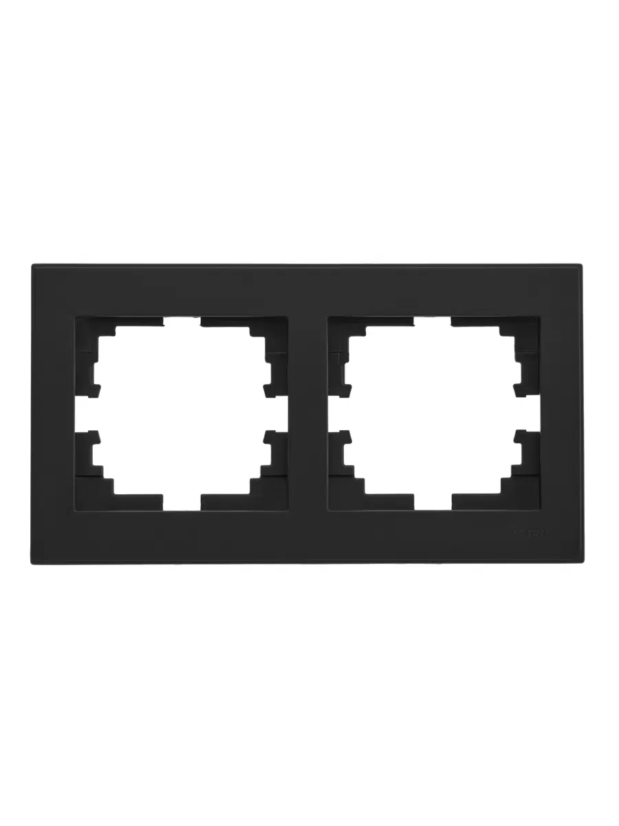 RAIN Рамка двойная горизонтальная черный LEZARD 703-4242-147