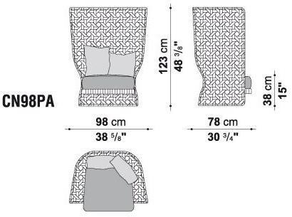 B&B Italia Outdoor Садовое кресло из полиэтилена Canasta sun-id-1405387 - Вид №2