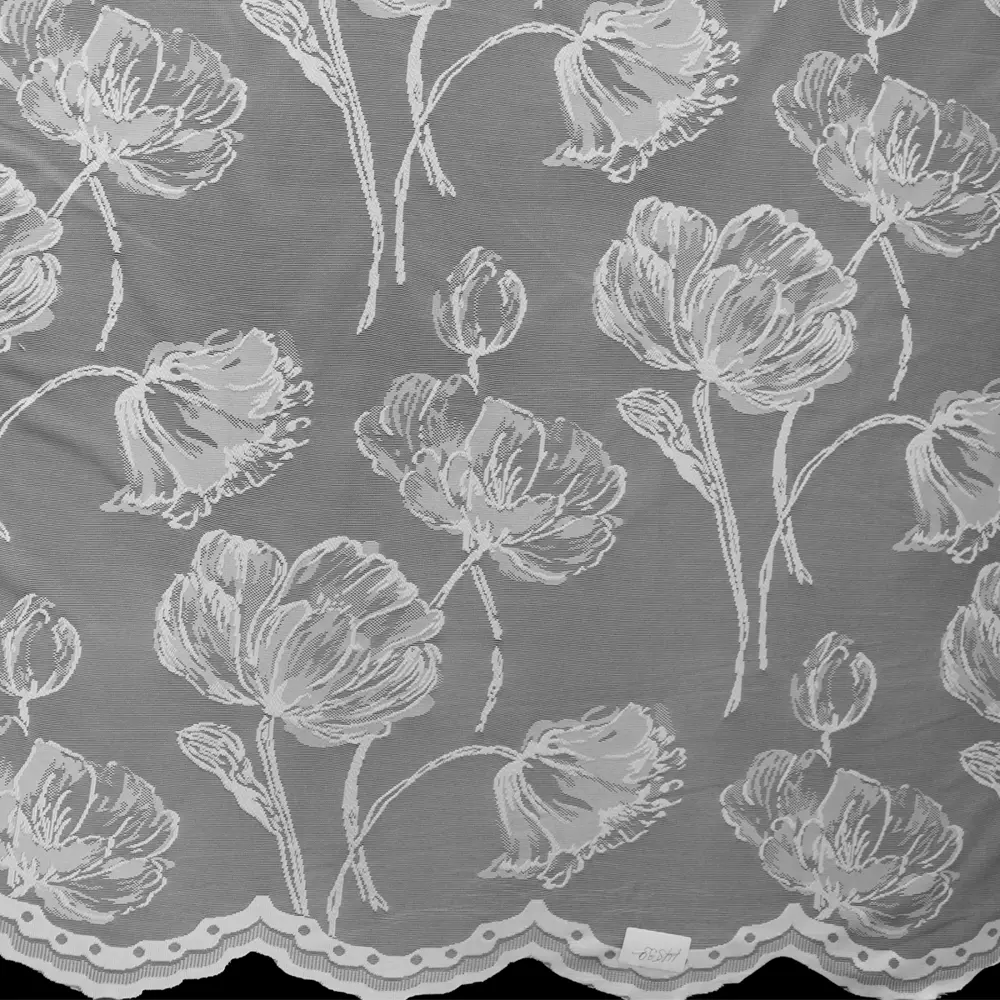 Тюль 1 м/п 4039 Цветы жаккард 280 см цвет белый TEX REPUBLIC STLM-2073849
