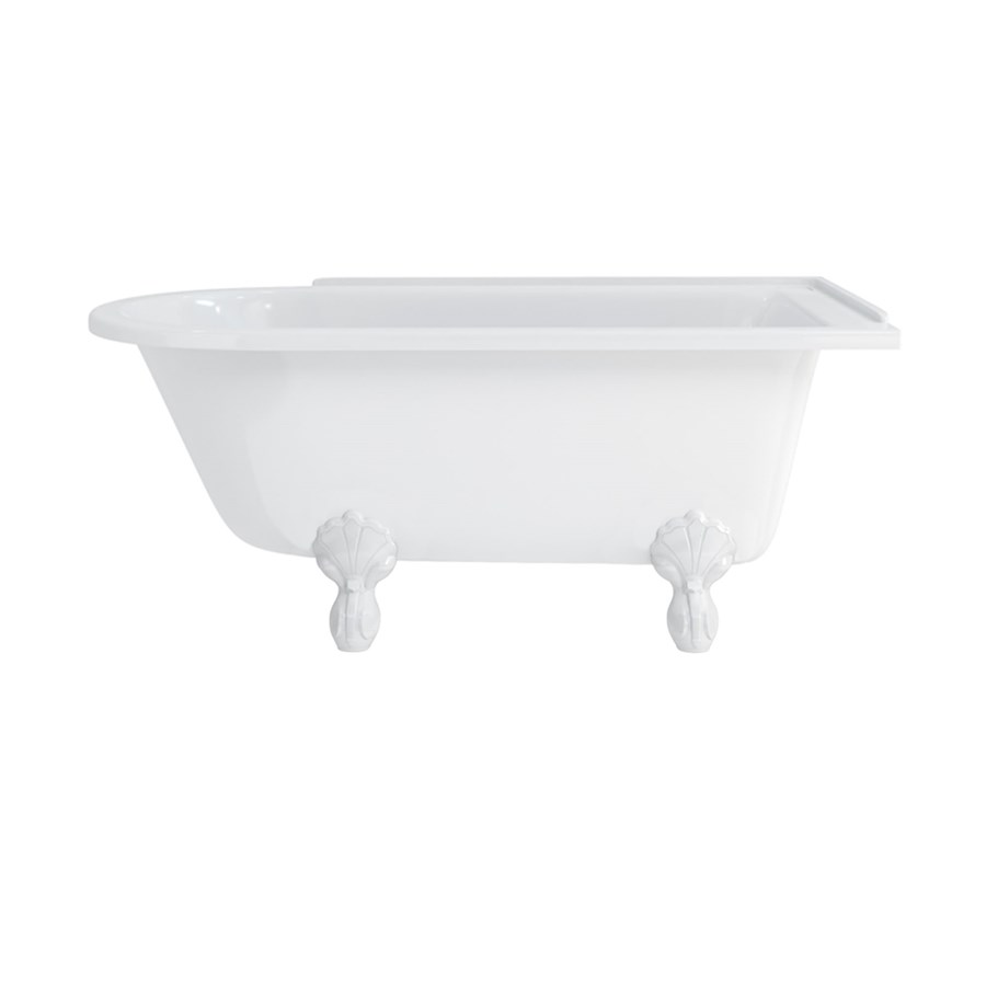 Burlington Душевая ванна для правой руки Hampton 150 см с роскошными ножками Правая рука с ножками Luxury Classic из хрома L3C E21  - Вид №2