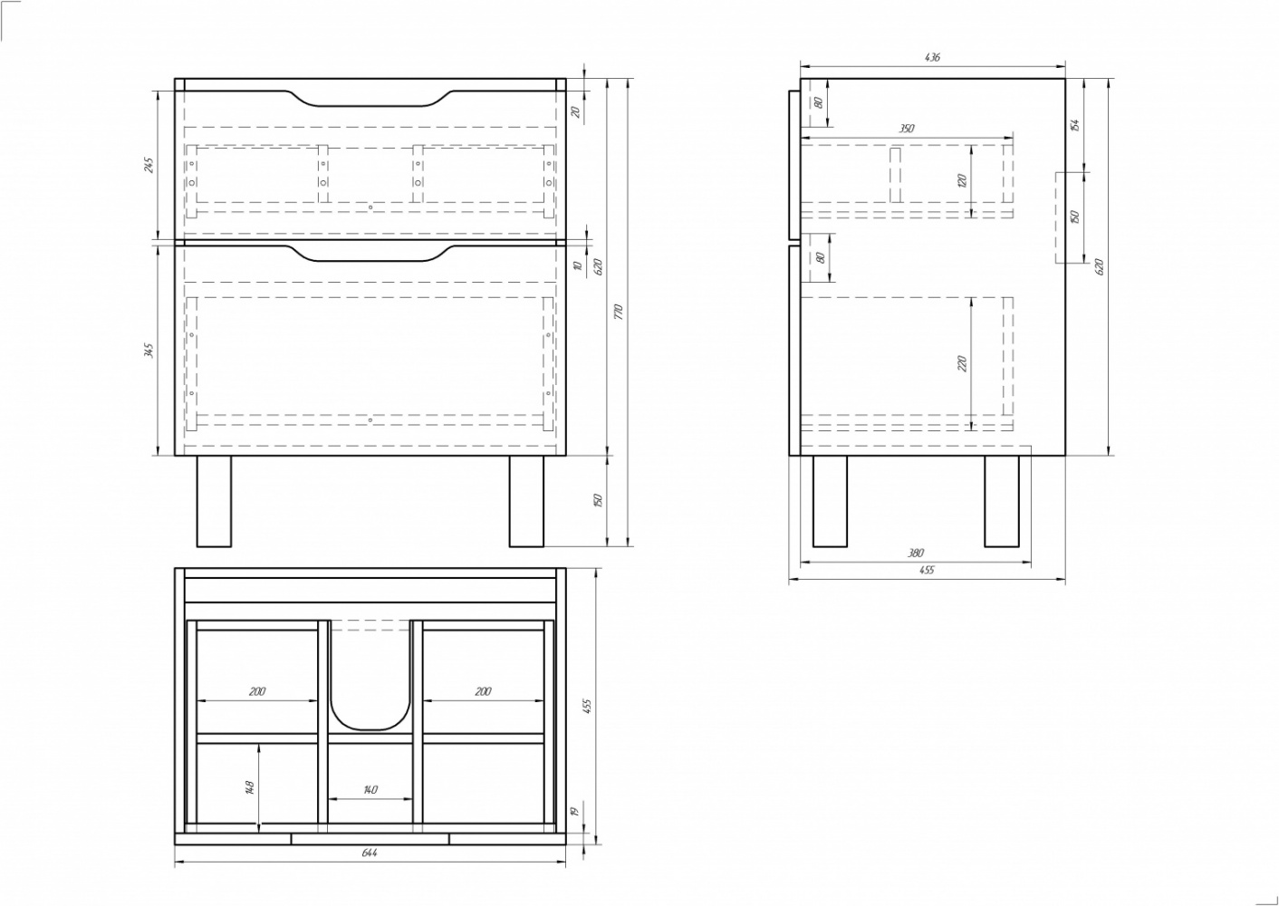 99.0005 Тумба под раковину Dreja Q Plus  - Вид №1