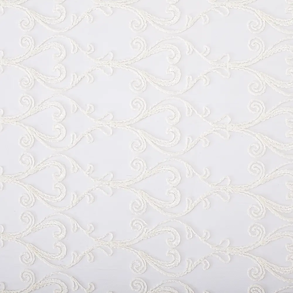 Тюль с вышивкой на сетке «Классика» 1 п/м 280 см цвет кремовый ELIT HOME STLM-2100551