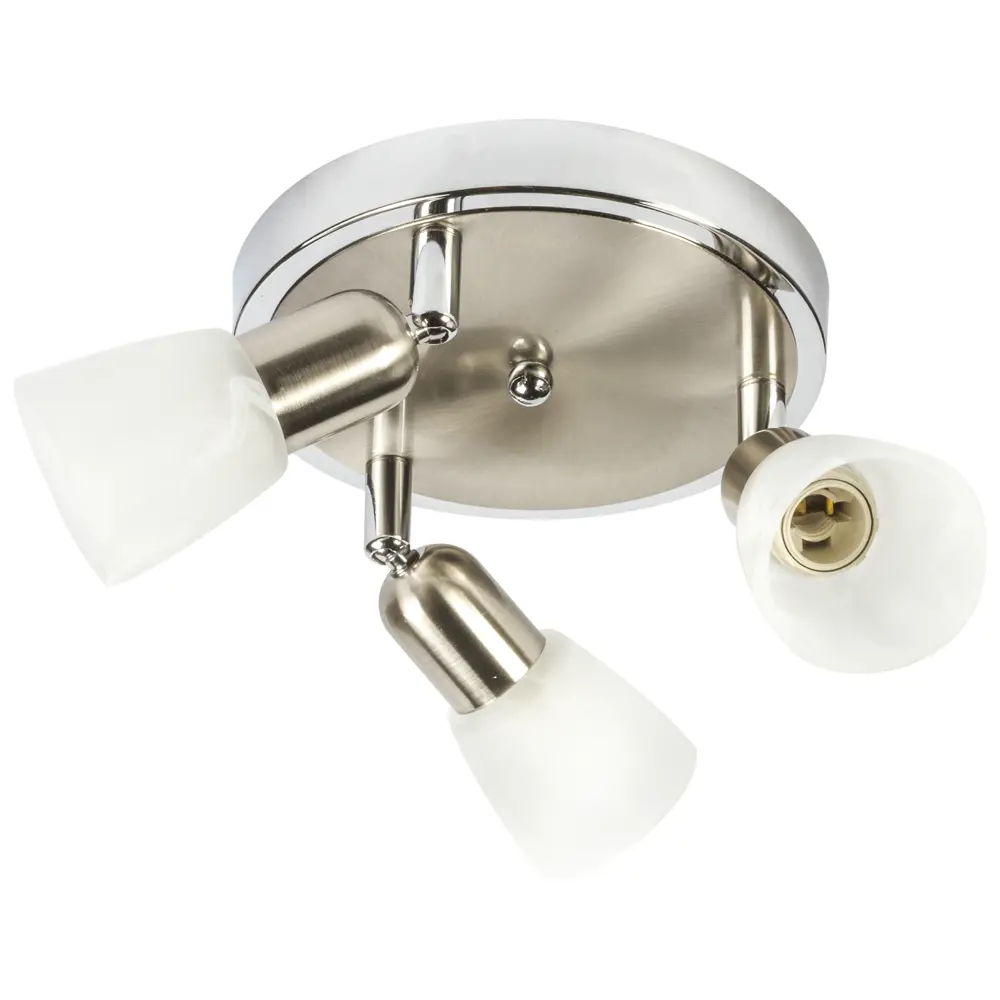 Спот Мона 3xE14х40 Вт, цвет хром/белый Santreyd STLM-2212035