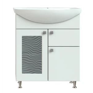 Тумба под раковину напольная «Мальта» 65 см цвет белый