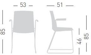 GABER Основание стула из технополимера с подлокотниками Jubel sun-id-1368427 - Вид №5