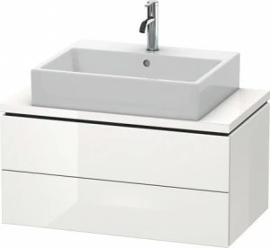 LC580702222 Тумбочка для компактной консоли L-Cube #LC5807 820 x 477 мм Белый глянцевый декор
