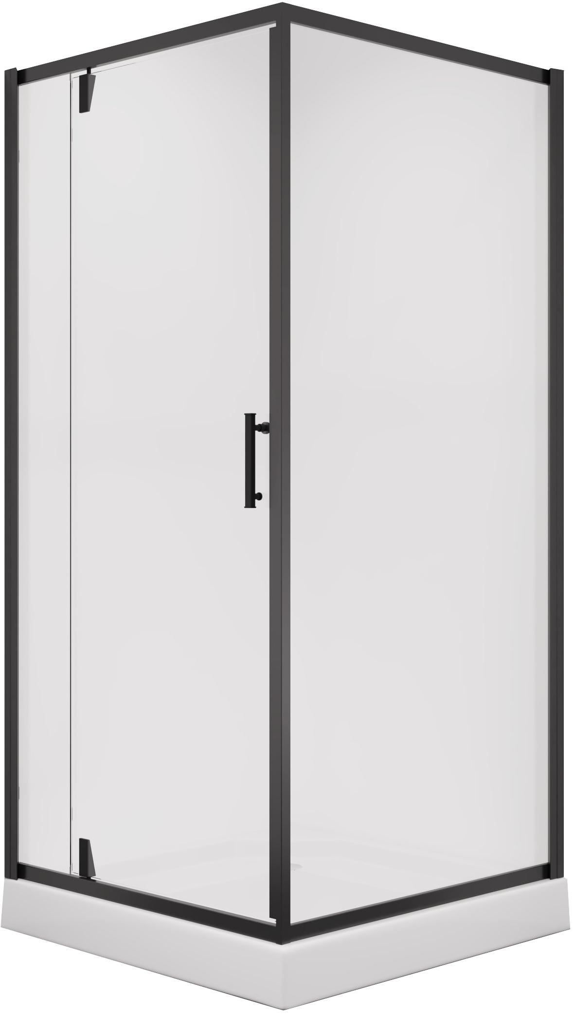 Душевое ограждение NG- 6601-08 BLACK (90*90*190) квадрат, дверь распашная, 1 место Niagara Nova 66010811BLACK - Вид №1